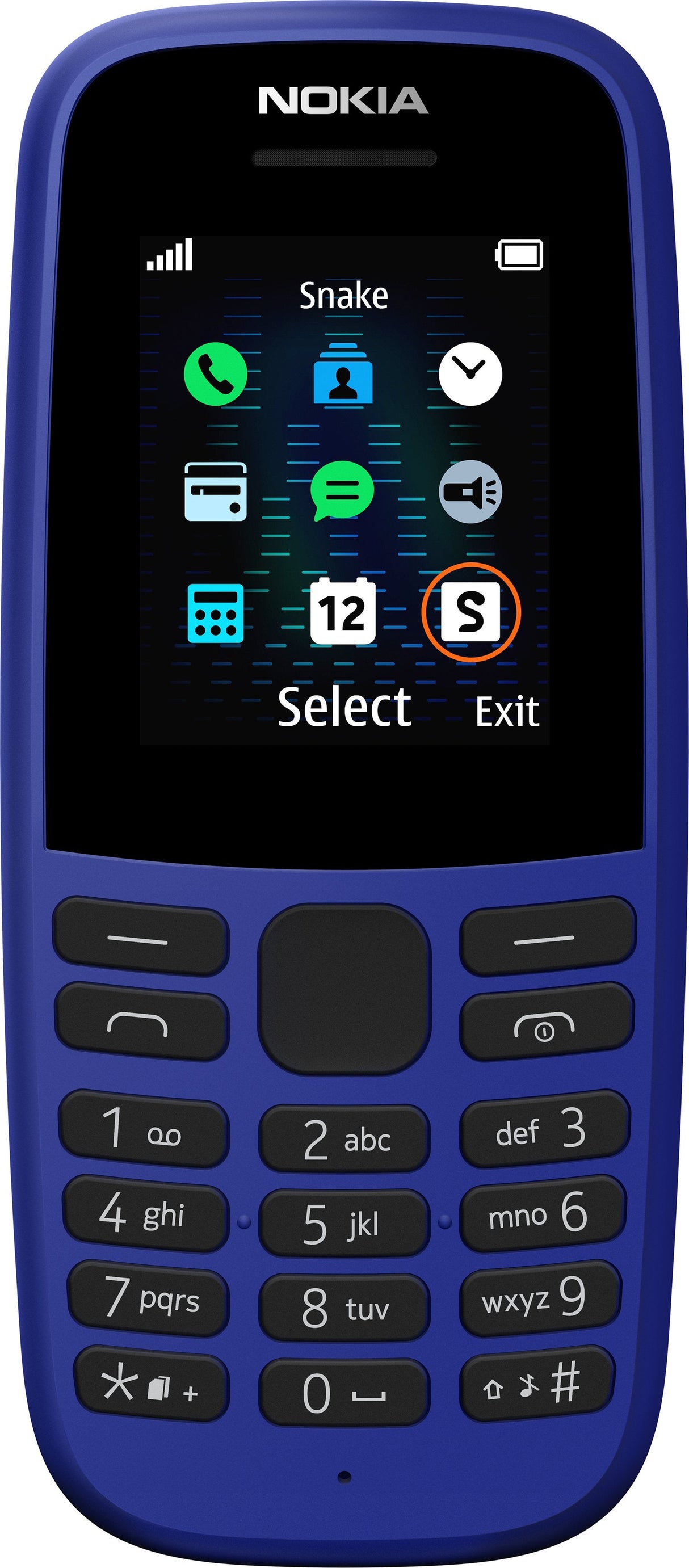 Nokia 105 (2019) Ta-1174 (Blue) Dual Sim 1.77" Tft 120x160 4mb 4mb Ram Microusb