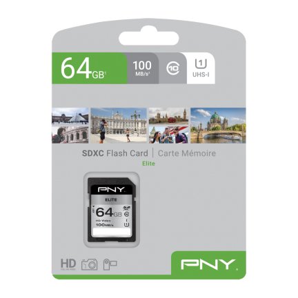 Lector De Tarjetas Externo Pny Elite 64 Gb Sdxc Uhs-I Clase 10