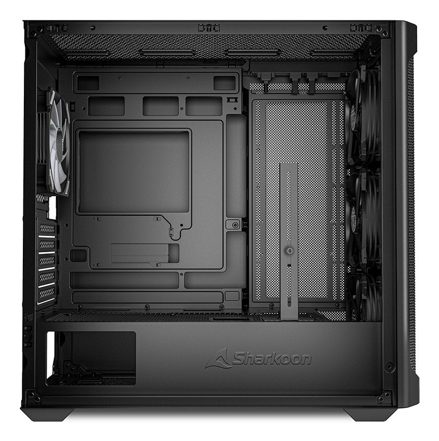 Caja Pc Sharkoon Mk4w Rgb Strip Negra, Cristal Templado 4044951041763