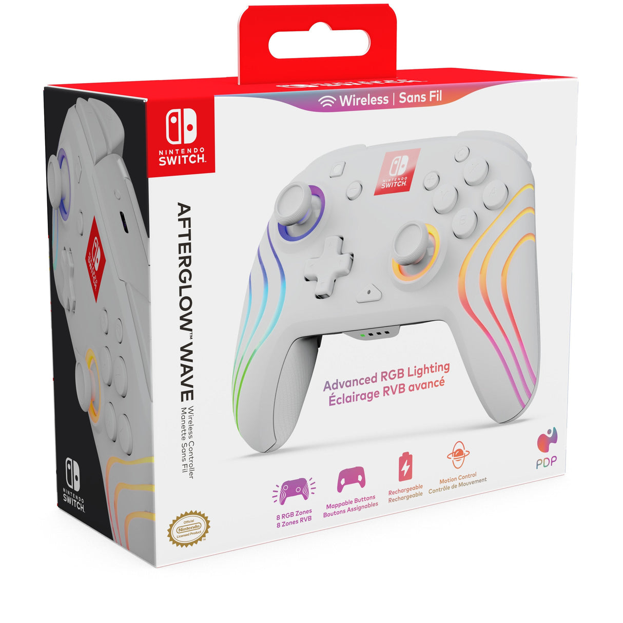 Pdp Afterglow Wave Wireless Controller Ns White