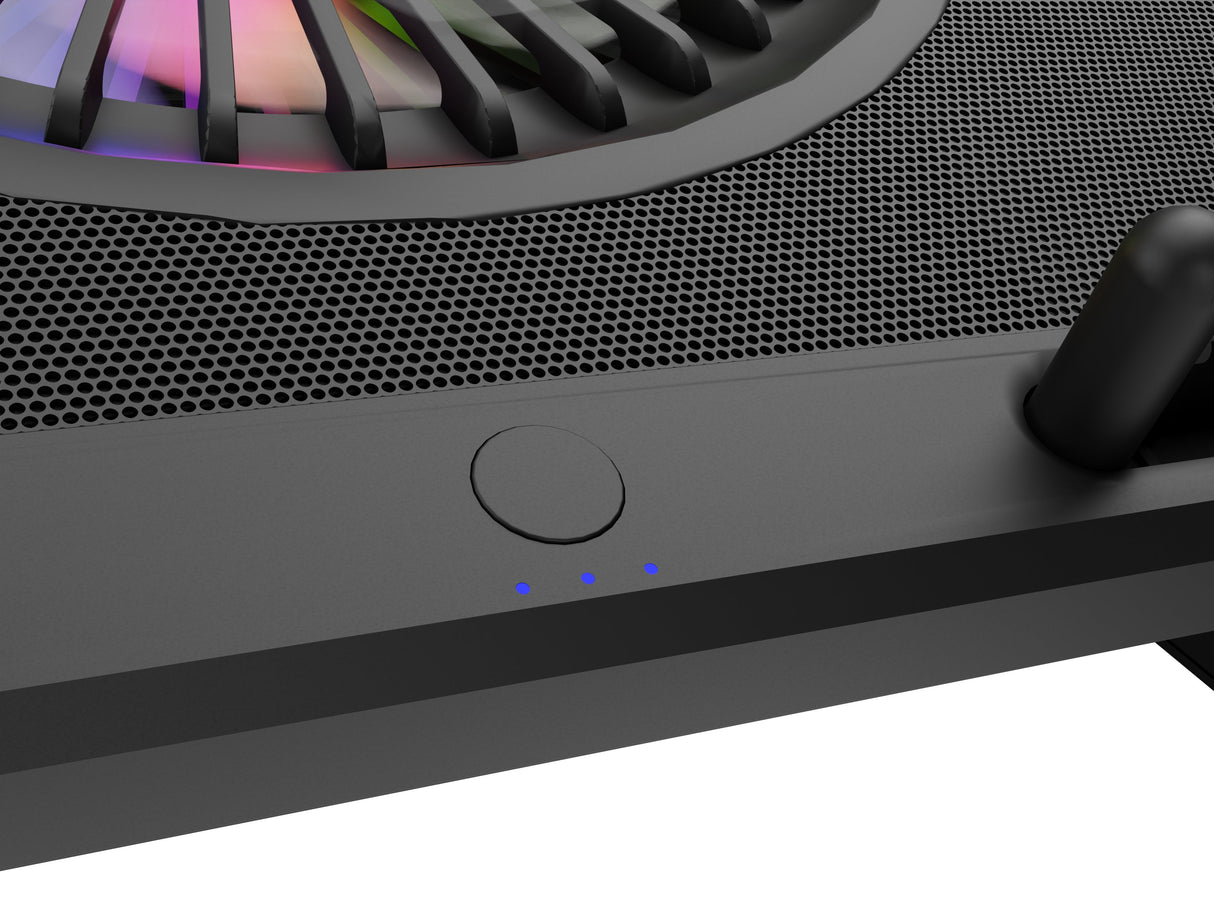 Base Refrigeradoras Genesis Oxid 850 Rgb 15.6"-17.3" Usb, 5 Ventiladores