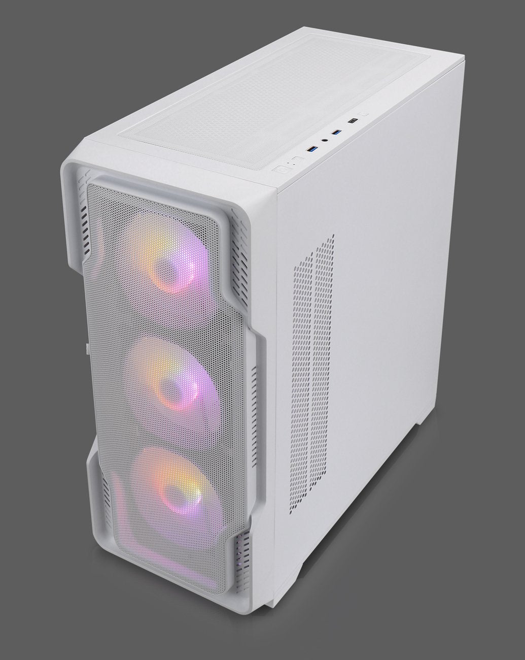 Caja Pc Go Nanoxia Midi Ds-9 Argb Airflow Blanco - Usb-C - Tg-Mesh