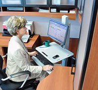 Ergotron Workfit-C Single Ld, Estación De Trabajo Móvil Para Sentarse Y Pararse 24-198-055, Mesa De Trabajo Gris 24-198-055