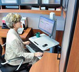 Ergotron Workfit-C Single Ld, Estación De Trabajo Móvil Para Sentarse Y Pararse 24-198-055, Mesa De Trabajo Gris 24-198-055