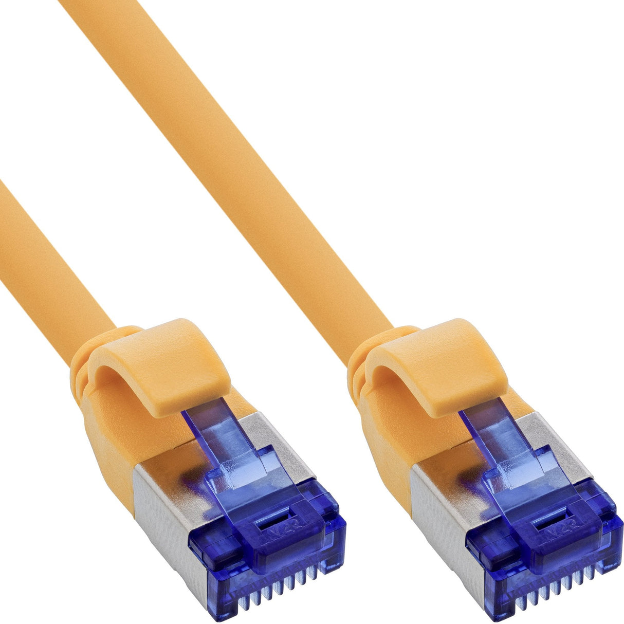 Inline® Cable De Red Slim, Cat.6a, S/Ftp, Tpe (Lszh) Flexible, Poe, Yellow, 1m