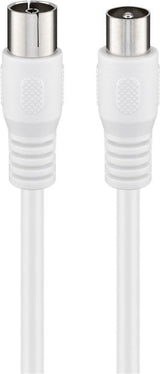 Goobay Iec-Anschlusscable 1,5m Wei Koax-Stecker - Koax-Buchse