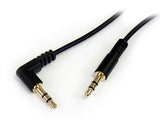 Startech Cable De Audio Estereo Minijack M/M 3,5mm Acodado 30cm