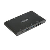 Pny 9 En 1 Mini Hub Portátil Con Cable Usb-C Integrado Con 2 Puertos Usb-C, 2 Puertos Usb-A 3.1, 1 P