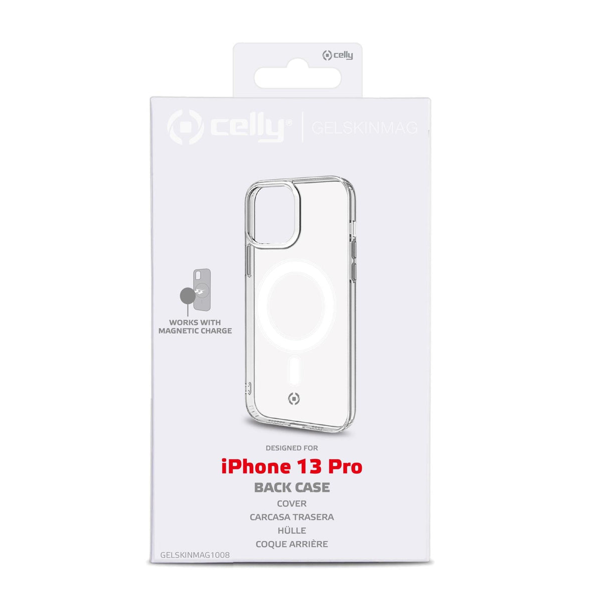EAN 8021735190400 - Celly GELSKINMAG iPhone 13 Pro funda para teléfono móvil 15,5 cm (6.1") Transparente, Blanco imagen 3