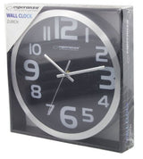 Reloj De Pared  Esperanza Ehc013k Wall Clock - Zurich - Black De Cuarzo Ovalado Negro, Blanco