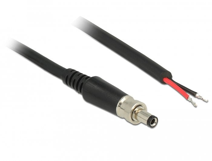Delock 89907 Cable De Alimentación Dc 5,5 X 2,1 X 9,5 Mm Atornillable Para Abrir Extremos De Cable De 95 Cm