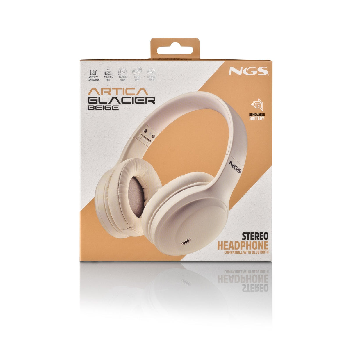 Auriculares Inalámbricos Ngs Artica Glacier Con Micrófono Bluetooth Beiges