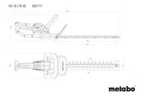 Metabo Hs 18 Ltx 45 Cordless Hedge Trimmer 18 V 43 Cm