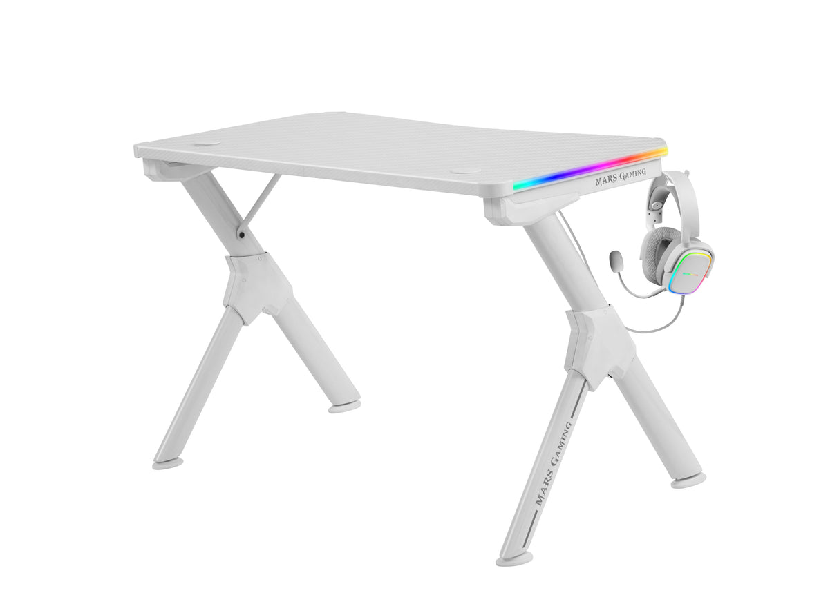 Mesa Gaming Mars Gaming Mgdrgb 110 X 60 X 75cm Blanca