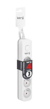 EAN 5901791140355 - HSK DATA Kerg M02392 4 Earthed sockets - 3.0m power strip with 3x1mm2 cable 10A imagen 1