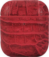 Terratec Funda Para Airpods Airbox Patrón De Cocodrilo Rojo