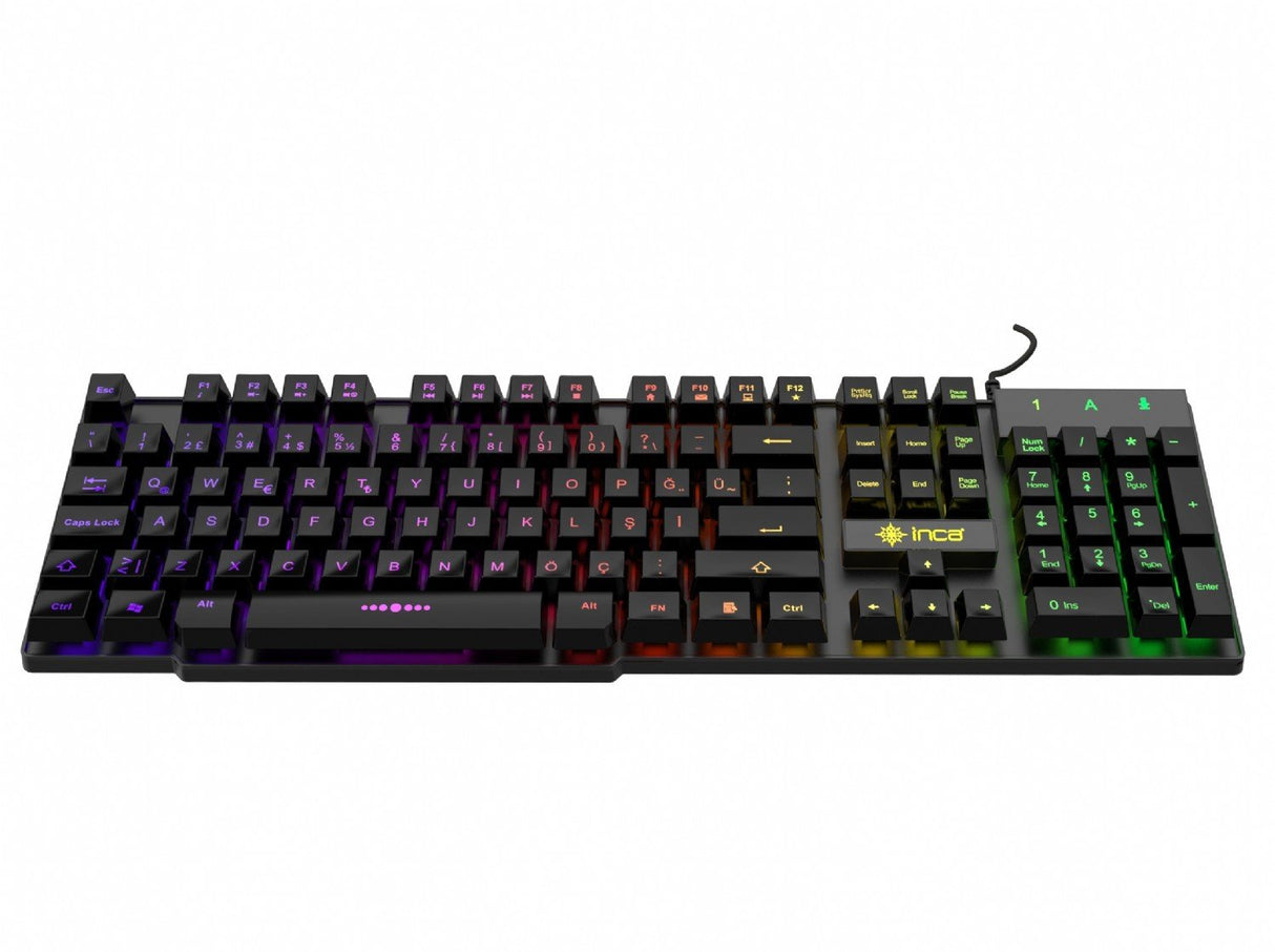Inca Gaming Keyboard Ikg-446 Rainbow, Rgb, Diseño Alemán