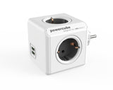 Powercube Original Usb 4 Tomas + 2 Usb Gris