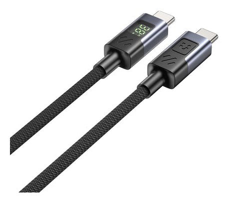 Unitek C14158abk01-1m Usb-C Cable Charging With Led Display 1m Black