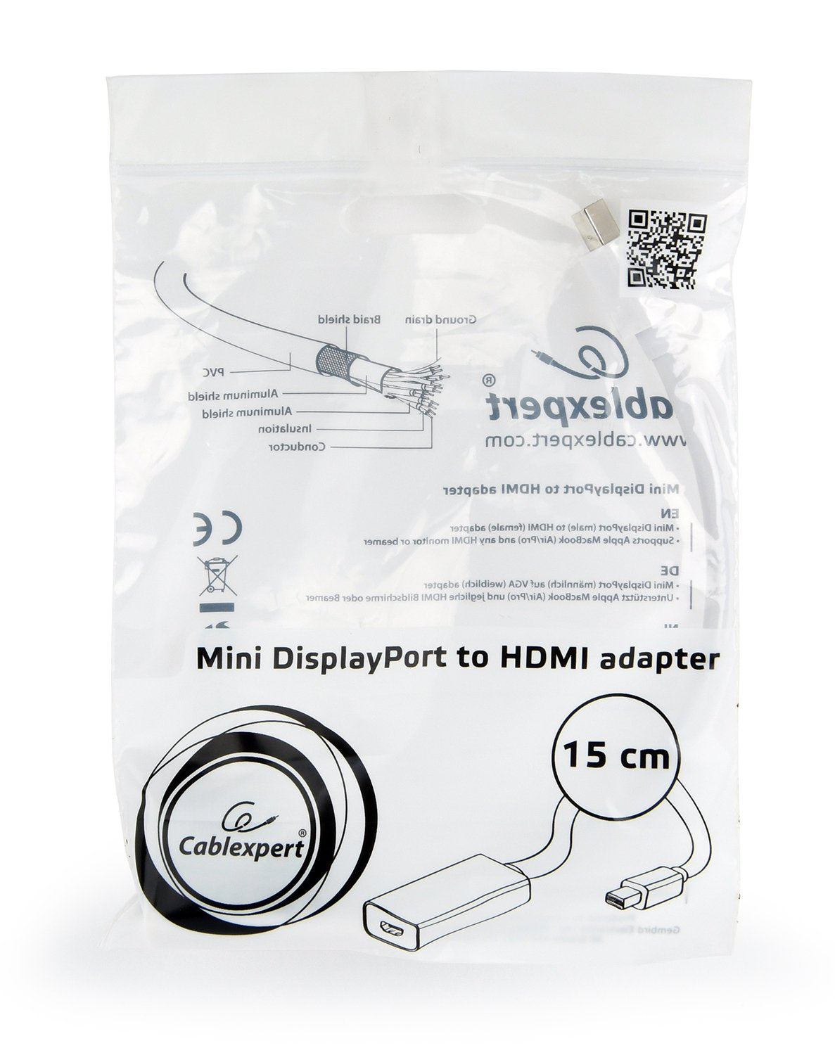 EAN 8716309099202 - Gembird A-MDPM-HDMIF-02-W adaptador de cable de vídeo Mini DisplayPort HDMI tipo A (Estándar) Blanco imagen 4