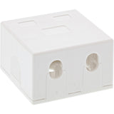 Caja De Montaje En Superficie Inline Para Keystone 2x Rj45, Blanco