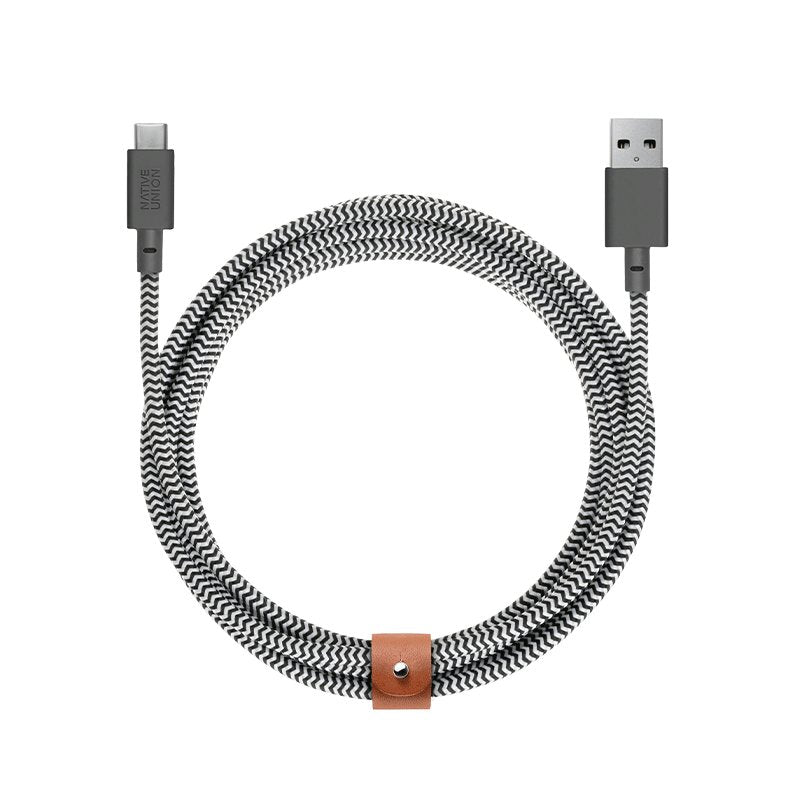 Native Union Belt Cable Xl Cable Usb 3 M Usb A Usb C Negro, Blanco