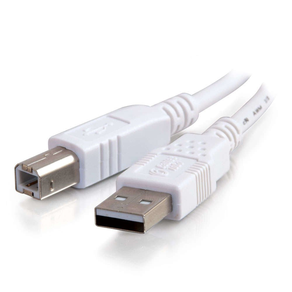 EAN 0757120815624 - C2G 3m USB 2.0 A/B Cable cable USB USB A USB B Blanco imagen 1