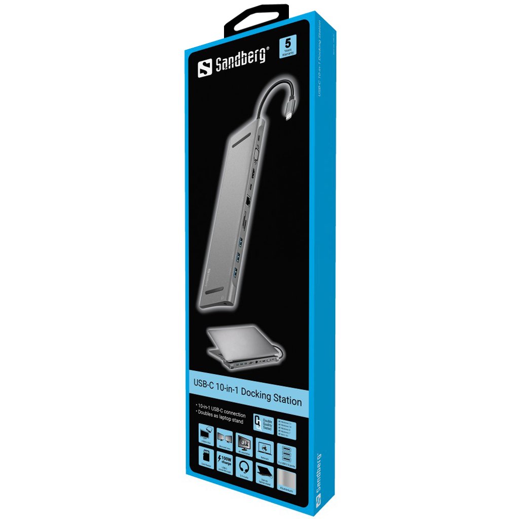 Sandberg Usb-C 10-In-1 Docking Station