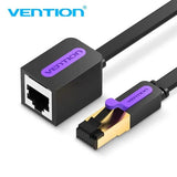 Cable De Red Ethernet Plano Vention Cat 7 1,5 M Negro