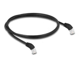 Delock 80275 Rj45 Cable De Red Cat.6a S/Ftp 45° Nach Unten Angular 1 M Negro