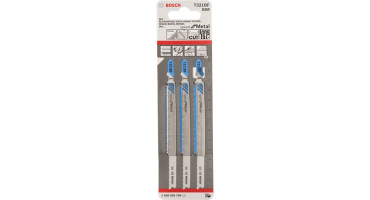Bosch Professional Hoja De Sierra De Calar T 321 Bf Speed ??Para Metal, 132mm 5 Piezas 2608636707