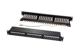 Wp Patch Panel De 24 Puertos Rj45 Cat. 6a Stp 1u - Negro