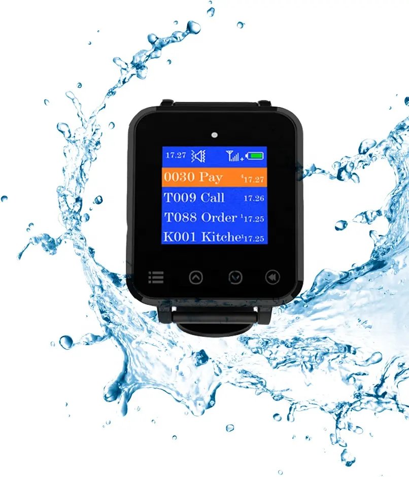 Avpos Avp-Ac-W01 Reloj Avisador Camareros - 4 Mensajes Simultaneos - Vibracion - Pitido - Negro