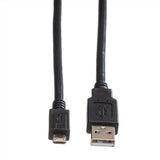 Cable Roline Usb 2.0 Usb A St - Micro Usb B St Schwarz 1,8m