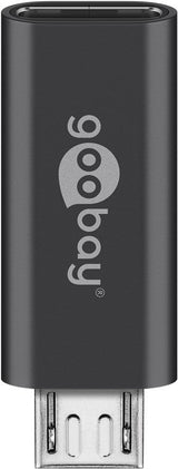 EAN 4040849555534 - Goobay 55553 cambiador de género para cable USB Micro B USB C Gris imagen 1