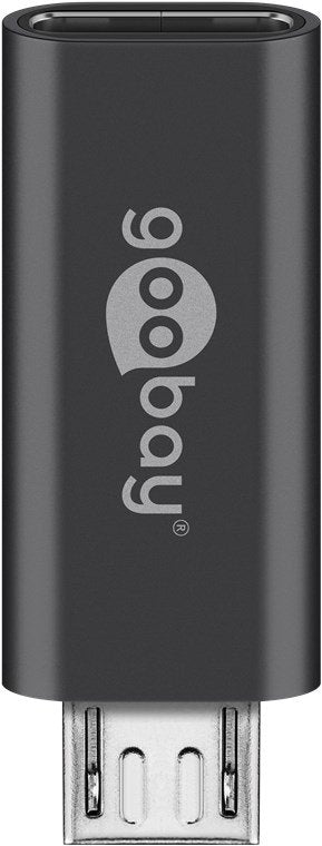 Goobay 55553 Cambiador De Género Para Cable Usb Micro B Usb C Gris