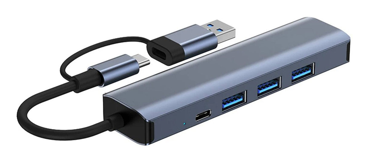 Inca 5-Port Hub Iutp-5t Usb-C A->3xusb-A3.0 Rj45 5gbit S Gr