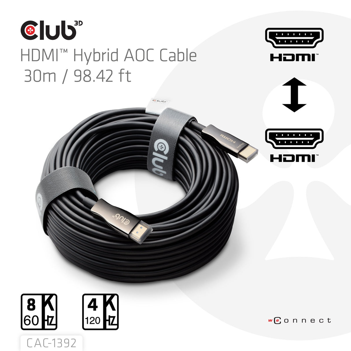 EAN 8719214473457 - CLUB3D CAC-1392 cable HDMI 30 m HDMI tipo A (Estándar) Negro imagen 2