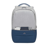Mochila Riva Nb Prater 17.3" 7567 Gris/Azul Oscuro