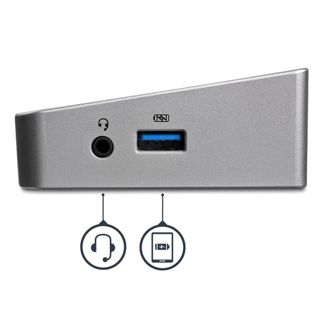 EAN 0065030860918 - StarTech.com USB3DOCKH2DP base para portátil y replicador de puertos Alámbrico USB 3.2 Gen 1 (3.1 Gen 1)  imagen 3