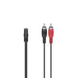 Adaptador Jack A Rca Hama 00205186 Jack 3.5 Mm 2x Rca 10 Cm Negro
