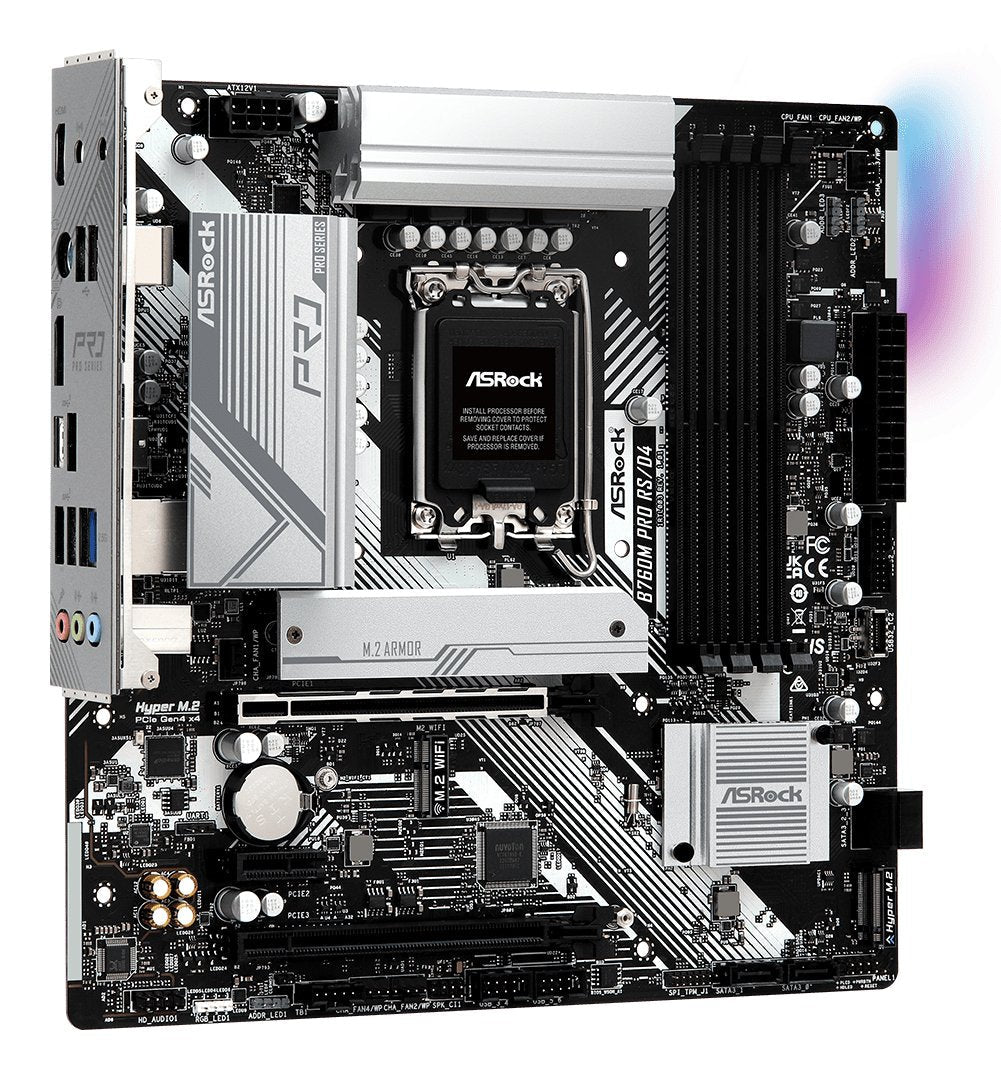 Placa Base Asrock B760m Pro Rs D4 1700 M-Atx Hdmi Dp Ddr4 Retail