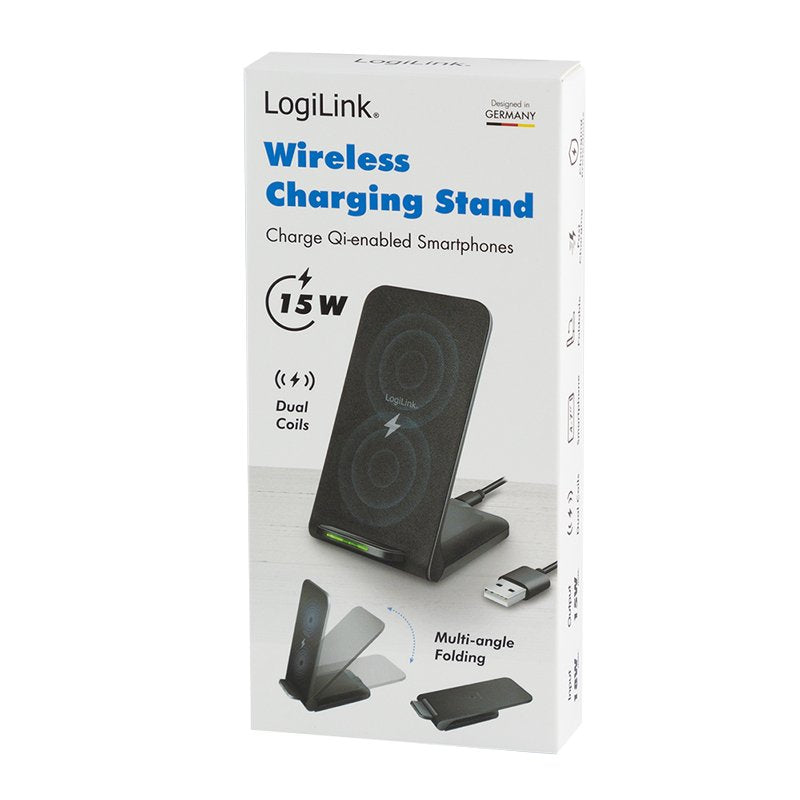 Cargador Inalambrico Logiling Pa0315 Black  15w-5w/Usb-C/1.
