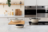 Smeg Csf2412crm Kasserolle, 24 Cm, Keramik, Edelstahlgriff, Cremefarben Matt