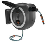 Portamangueras De Pared A Batería Gardena Powerroll Xxl 18v P4a Solo, 40 Metros, Enrollador De Manguera Gris/Blanco, Sin Batería Ni Cargador, Power For All Alliance 18647-55