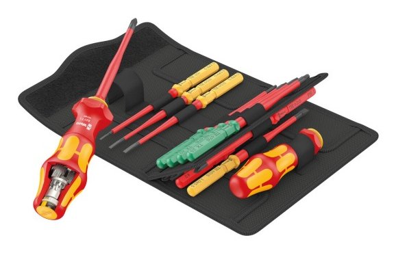 Wera Kraftform Kompakt Turbo I Imperial 1 Buscador De Herramientas, 16 Piezas, Llave De Vaso Rojo/Amarillo, 16 Piezas 5006641001