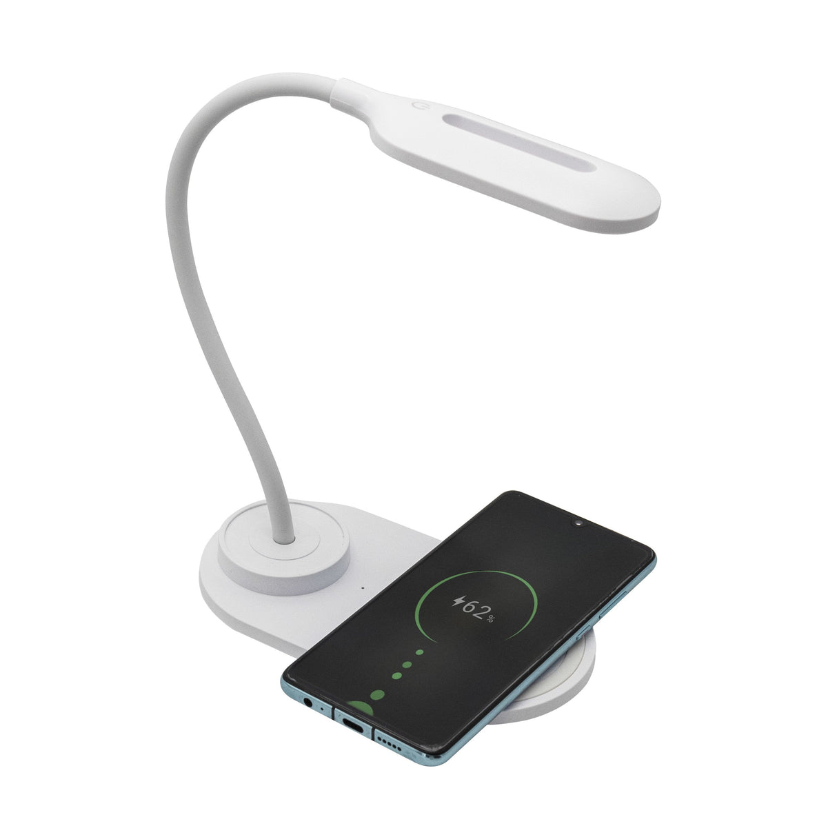 Lampara Led Denver Lqi - 55 Con Cargador De Movil Inalambrico - 3 Tonos De Luz