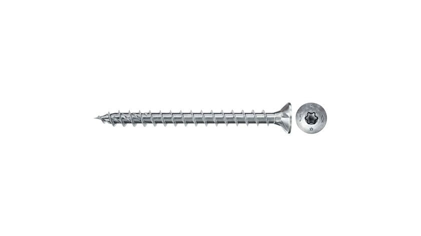 Tornillo Para Aglomerado Fischer Powerfast Ii 5,0x70 Cabeza Avellanada Tx 200 Piezas, Rosca Completa, Galvanizado 670363
