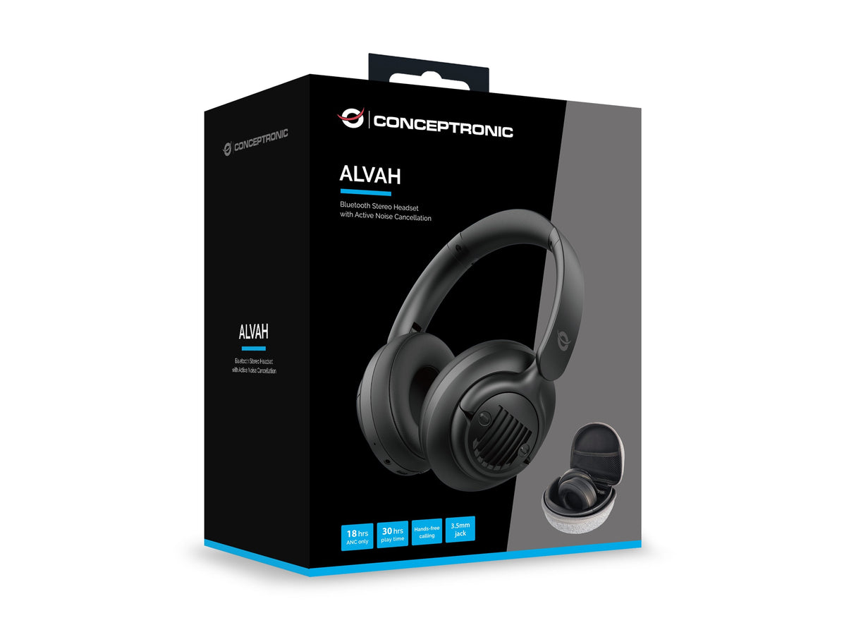 Auricular  Con Cable E Inalambrico Conceptronic 2conalvah02b Micrófono Negro