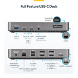 EAN 0065030900089 - StarTech.com 116E-USBC-DOCK base para portátil y replicador de puertos Alámbrico USB 3.2 Gen 2 (3.1 Gen 2 imagen 9